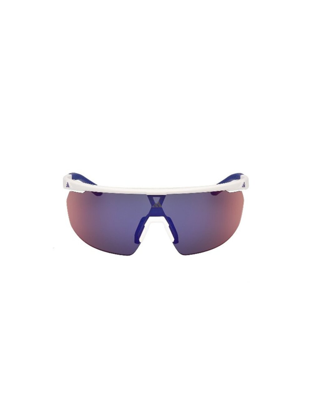 New Adidas Sport Unisex Sunglasses White Shield Purple Lens Injected Frame 21Z
